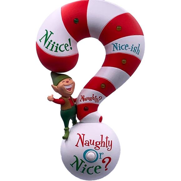 Hallmark Keepsake 2012 Naughty or Nice? Magic Light Christmas Ornament in Box - Picture 3 of 6